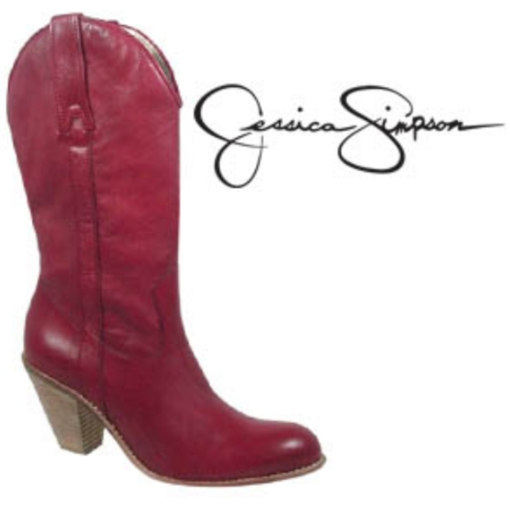 Jessica Simpson Red Heeled Boots
